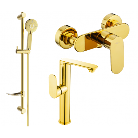 Mexen Milo DF40 shower set, Gold - 713154DF40-50