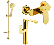 Mexen Milo DF40 shower set, Gold - 713154DF40-50
