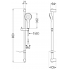 Mexen Milo DF05 shower set, Chrome - 713154DF05-00