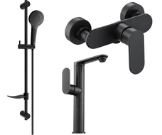 Mexen Milo DF05 shower set, Black - 713154DF05-70