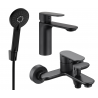 Mexen Milo R40 Bath Set, Black - 71303R40-70