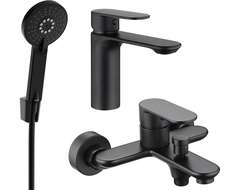 Mexen Milo R40 bathtub set, Black - 71303R40-70