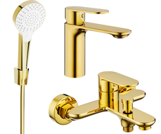 Mexen Milo R05 bathtub set, Gold - 71303R05-50