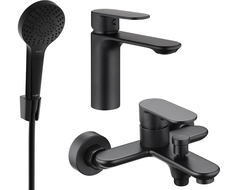 Mexen Milo R05 bathtub set, Black - 71303R05-70