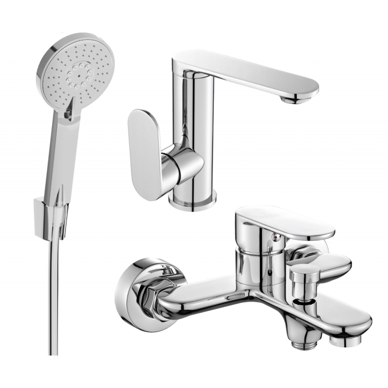 Mexen Milo R40 bathtub set, Chrome - 713053R40-00