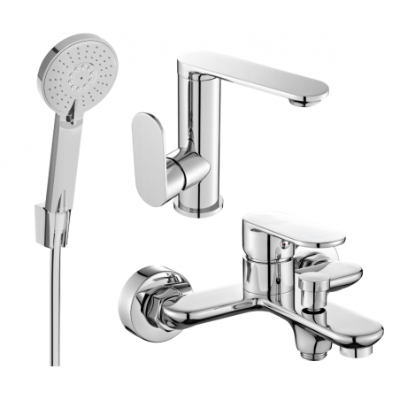 Mexen Milo R40 bath set, chrome - 713053R40-00
