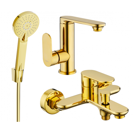 Mexen Milo R40 bath set, gold - 713053R40-50