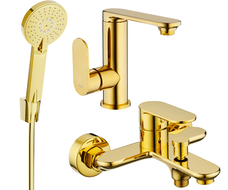 Mexen Milo R40 bathtub set, Gold - 713053R40-50