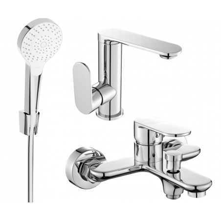 Mexen Milo R05 bathtub set, Chrome - 713053R05-00