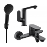 Mexen Milo R05 bath set, black - 713053R05-70