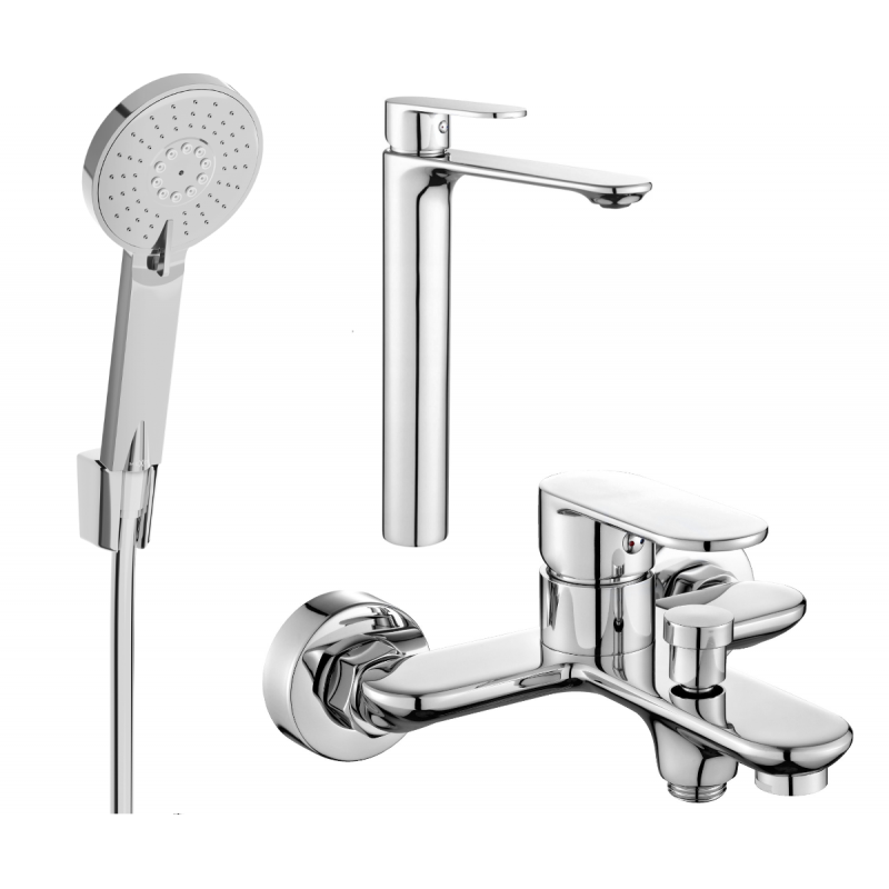 Mexen Milo R40 bath set, chrome - 71313R40-00
