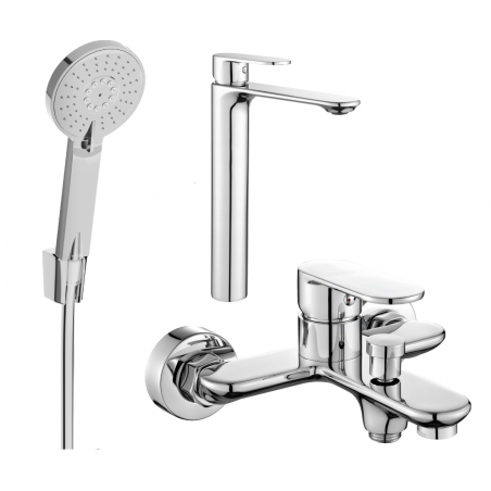 Mexen Milo R40 bath set, chrome - 71313R40-00