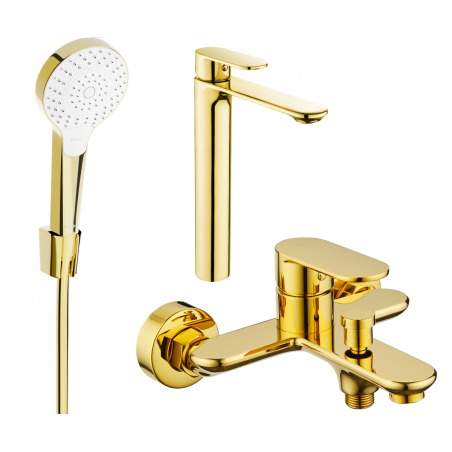 Mexen Milo R05 bathtub set, Gold - 71313R05-50