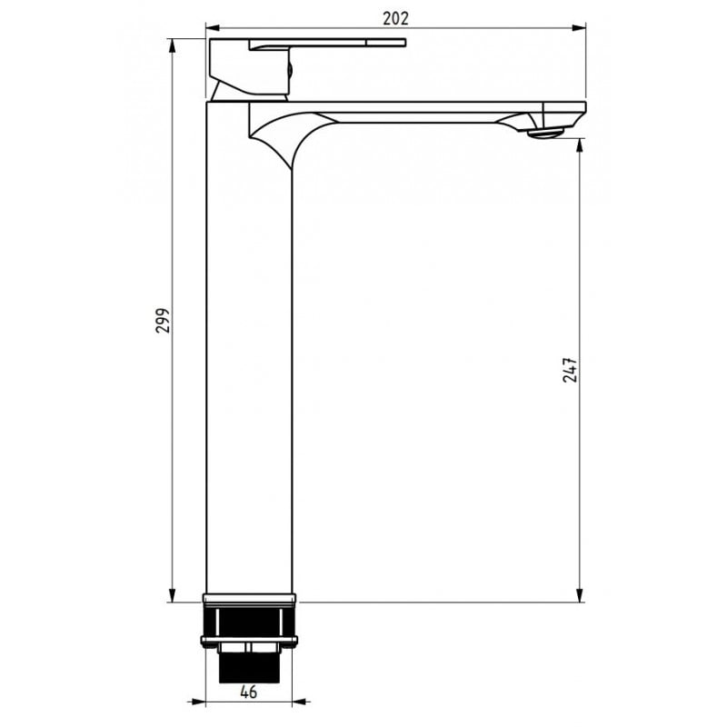 Mexen Milo R05 bathtub set, black - 71313R05-70