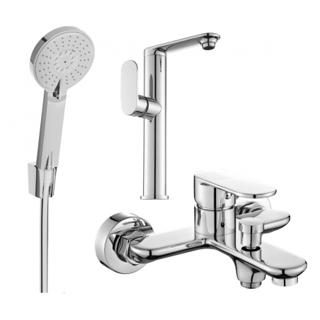 Mexen Milo R40 bathtub set, Chrome - 713153R40-00