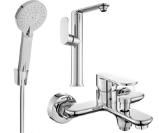 Mexen Milo R40 bathtub set, Chrome - 713153R40-00