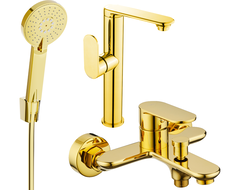 Mexen Milo R40 bathtub set, Gold - 713153R40-50