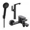 Mexen Milo R40 Bath Set, Black - 713153R40-70