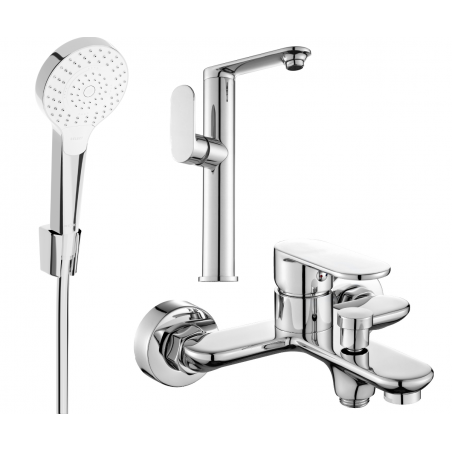 Mexen Milo R05 bathtub set, Chrome - 713153R05-00