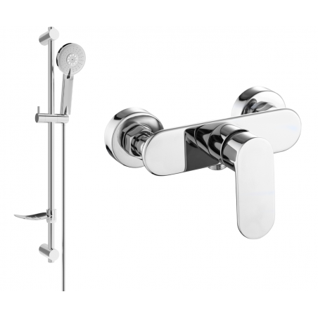 Mexen Milo DF40 shower faucet with shower set, chrome - 7134R40-00