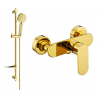 Mexen Milo DF40 shower mixer tap with shower head, Gold - 7134R40-50