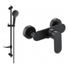 Mexen Milo DF05 shower mixer tap with shower head, Black - 7134R05-70