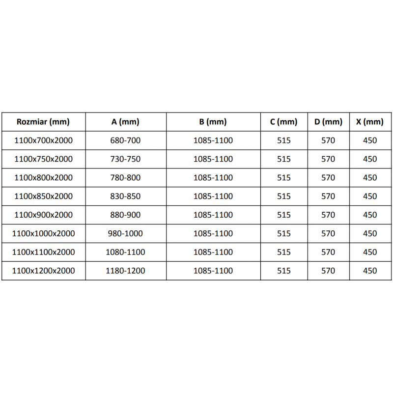 Mexen Velar sliding shower cabin 110 x 80 cm, transparent, gun metal - 871-110-080-01-95