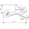 Mexen Milo R05 bathtub faucet with shower set, chrome - 7133R05-00