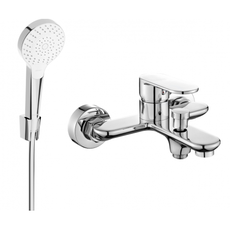 Mexen Milo R05 bathtub mixer tap with shower head, Chrome - 7133R05-00