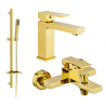 Mexen Uno DQ77 bath set, gold - 71403DQ77-50