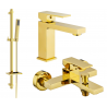 Mexen Uno DQ77 bathtub set, Gold - 71403DQ77-50