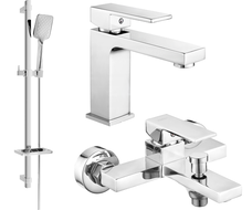 Mexen Uno DQ62 bath set, chrome - 71403DQ62-00