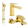 Mexen Uno DQ45 bath set, gold - 71403DQ45-50