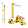 Mexen Uno DQ77 bathtub set, Gold - 71413DQ77-50