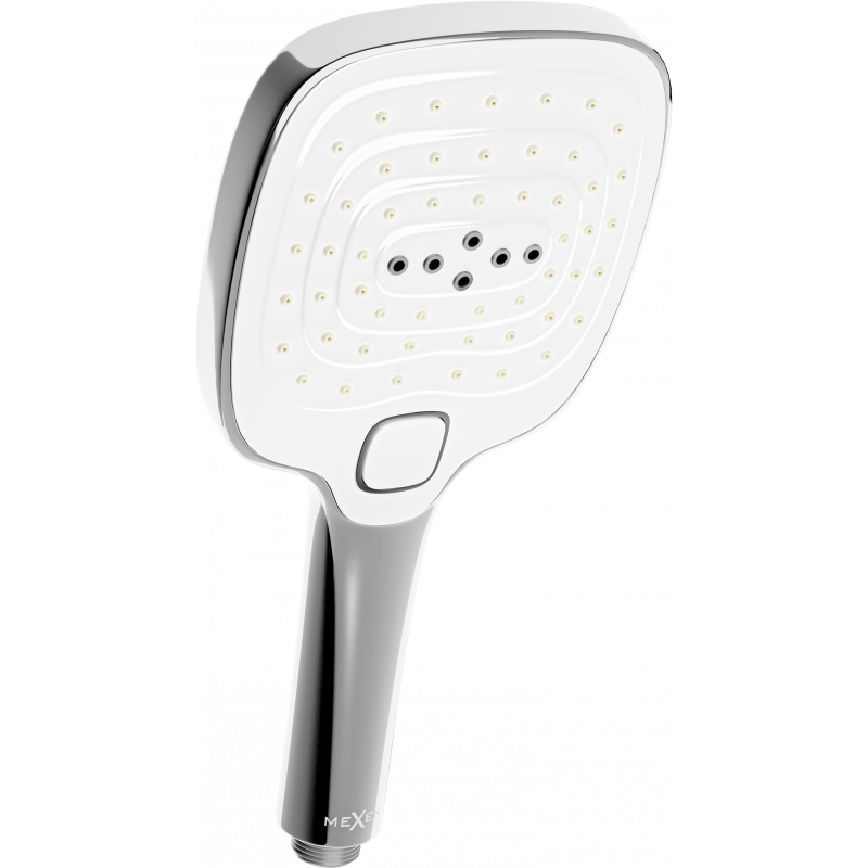Mexen R-17 3-function shower head, chrome/white - 79517-02