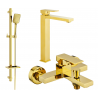 Mexen Uno DQ62 Gold Bathtub Set - 71413DQ62-50