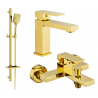 Mexen Uno DQ62 bathtub set, Gold - 71403DQ62-50