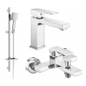 Mexen Uno DQ45 bathtub set, Chrome - 71403DQ45-00