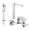 Mexen Uno DQ45 bathtub set, Chrome - 71413DQ45-00