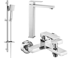 Mexen Uno DQ45 bath set, chrome - 71413DQ45-00