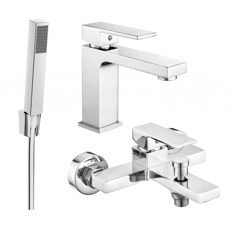 Mexen Uno R77 bath set, chrome - 71403R77-00