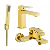 Mexen Uno R77 bathtub set, Gold - 71403R77-50