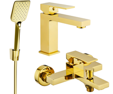 Mexen Uno R62 bathtub set, Gold - 71403R62-50