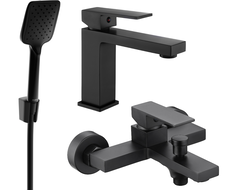 Mexen Uno R62 bathtub set, Black - 71403R62-70