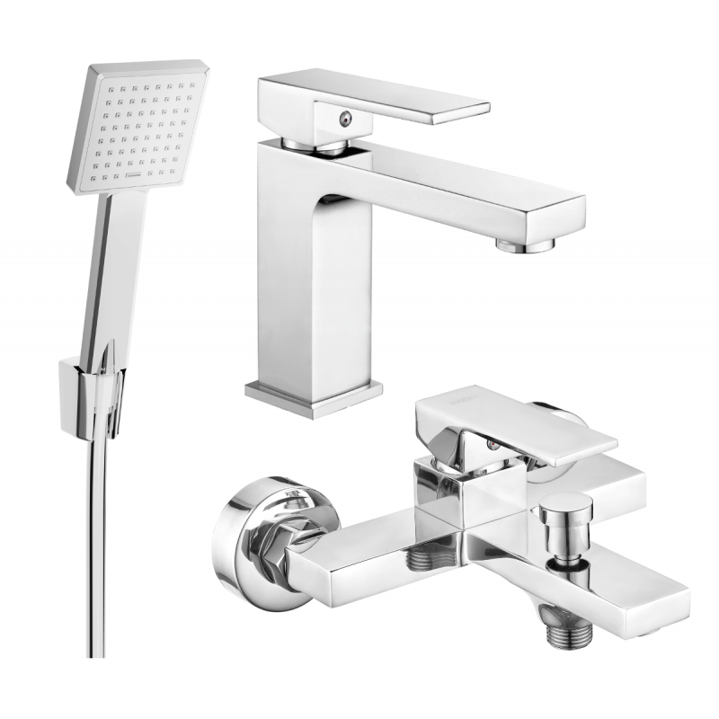 Mexen Uno R45 bathtub set, Chrome - 71403R45-00