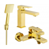 Mexen Uno R45 bath set, gold - 71403R45-50