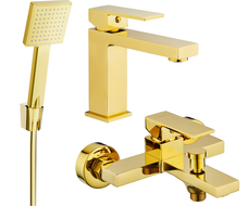 Mexen Uno R45 bath set, gold - 71403R45-50