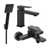 Mexen Uno R45 Bath Set, Black - 71403R45-70