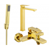 Mexen Uno R77 bath set, gold - 71413R77-50