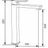 Mexen Uno R77 bathtub set, Black - 71413R77-70
